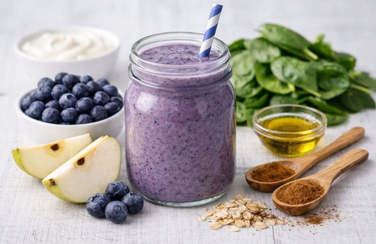 Smoothie Peer Blauwe bessen