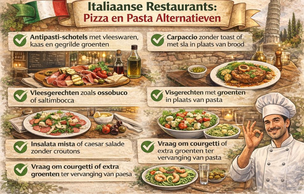 Italiaanse restaurants: pizza- en pasta-alternatieven