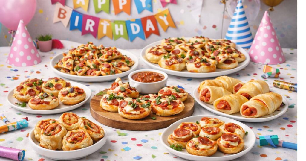 Koolhydraatarme Verjaardag Vieren: Feestelijke Recepten & Tips voor een Gezond Feest in 2026 2 Courgette-pizzahapjes op een tafel