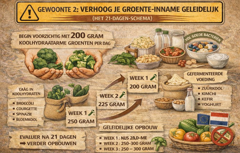 Gewoonte 2: Verhoog je groente-inname geleidelijk