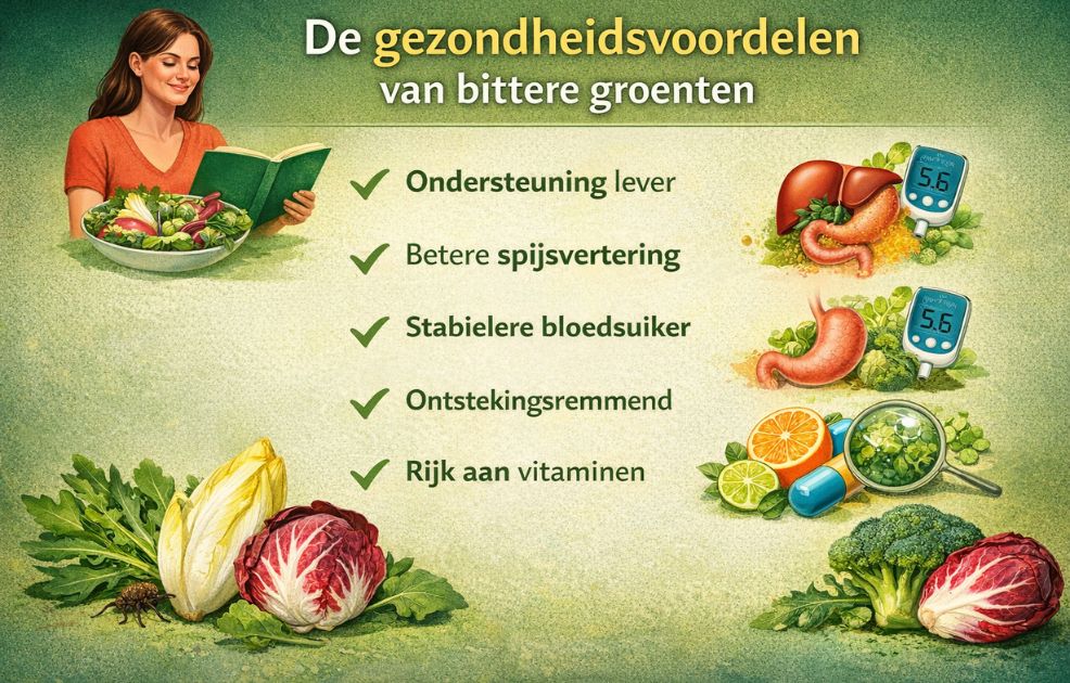 Bittere groenten gezond: waarom je meer rucola, witlof en andijvie zou moeten eten! 3 De gezondheidsvoordelen van bittere groenten
