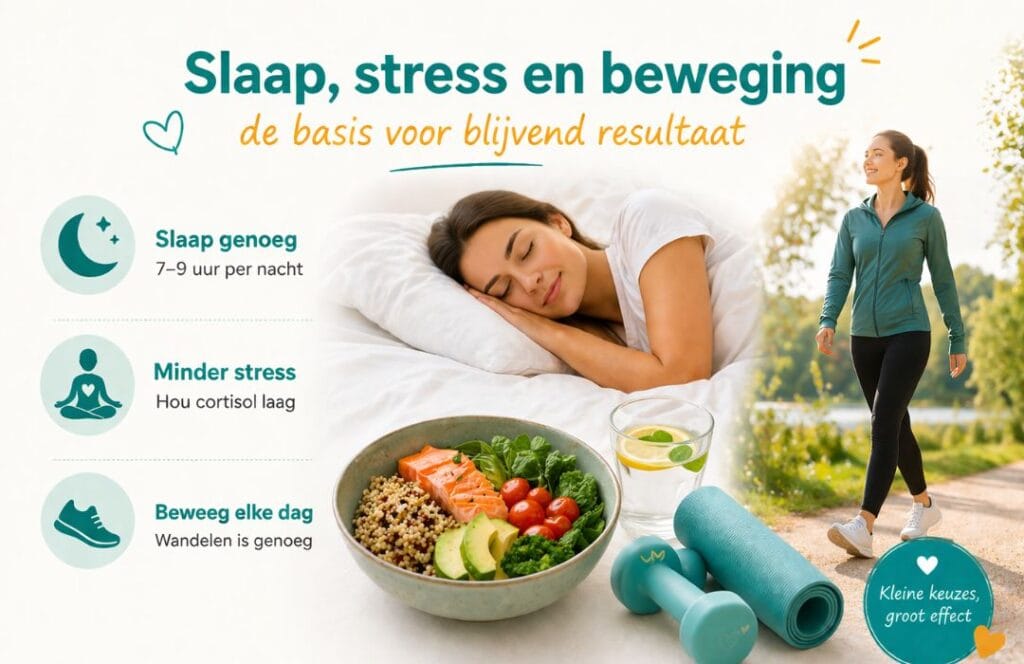 Slaap, stress en beweging: het verschil tussen afvallen en vastlopen