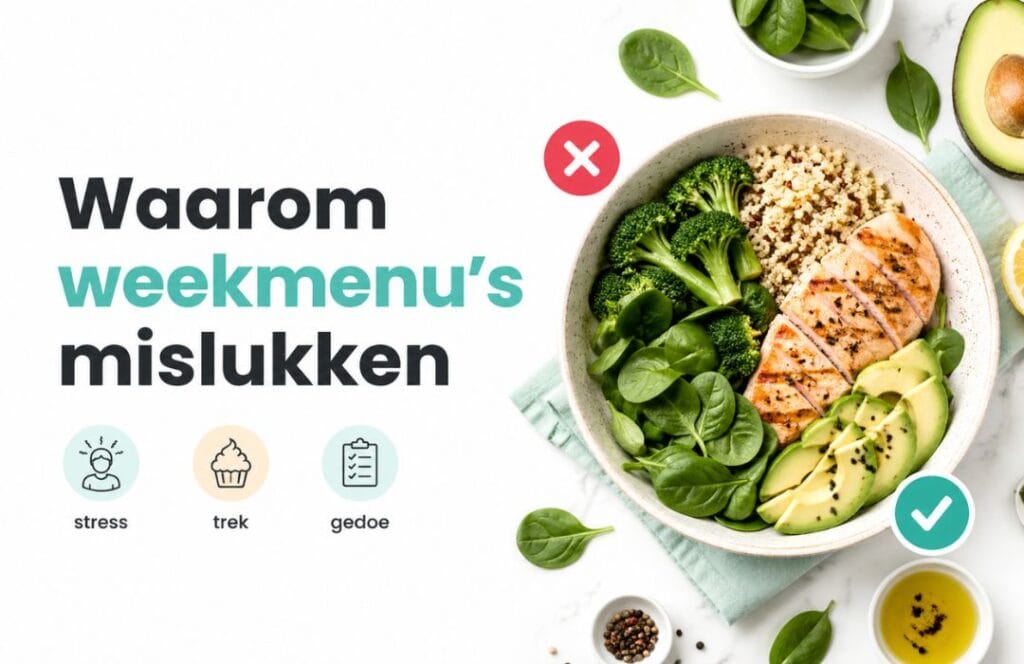 Waarom de meeste weekmenu's voor gewichtsverlies mislukken