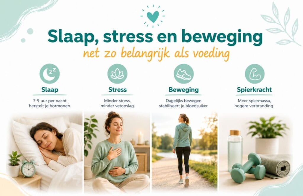 Waarom slaap, stress en beweging net zo belangrijk zijn als voeding